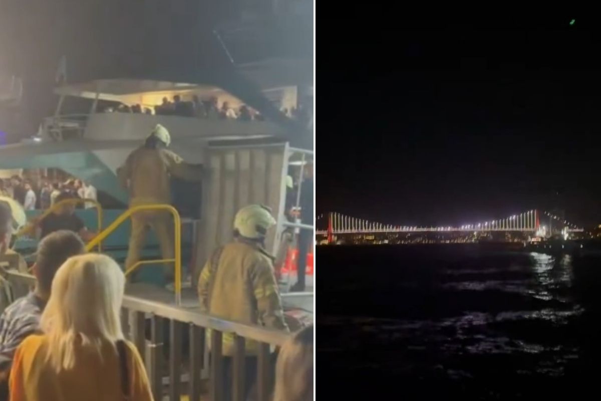 İstanbul Boğazı'nda yolcu gemisi ile kargo gemisi çarpıştı, yolcular büyük tehlike atlattı