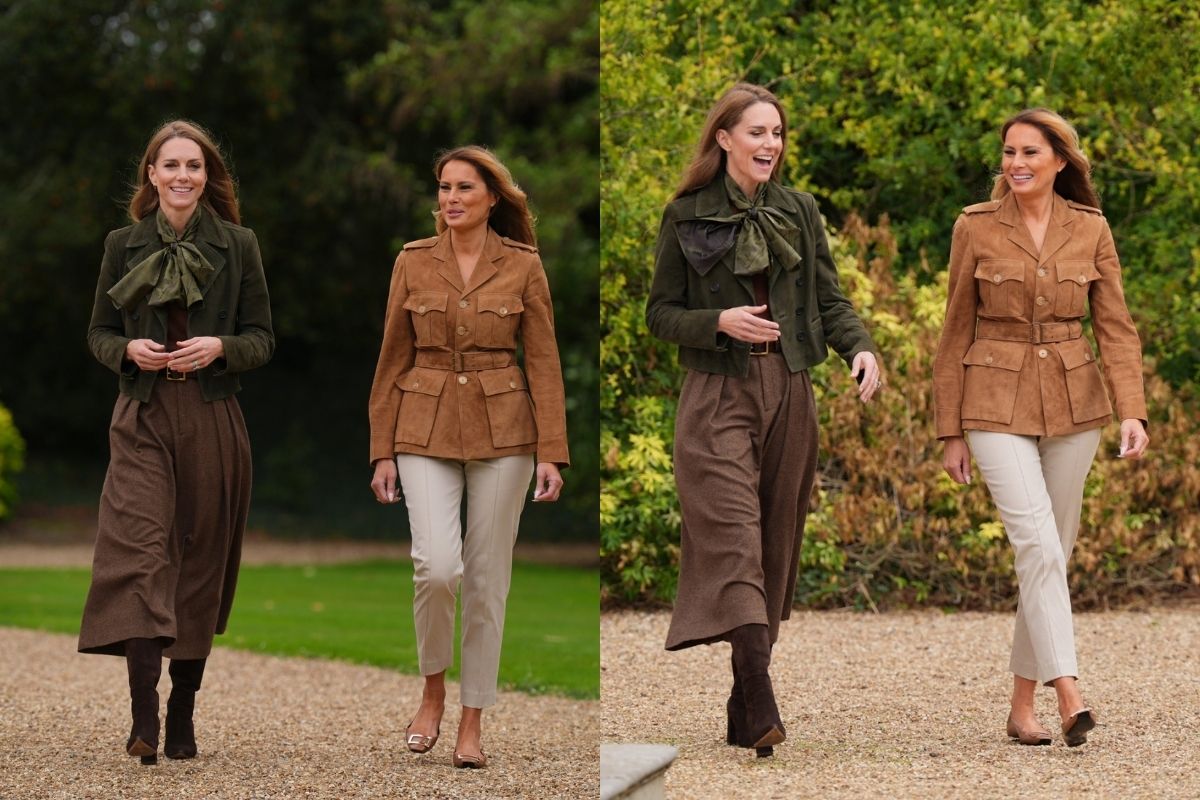First Lady Melania Trump ve Prenses Kate, Frogmore Bahçeleri'nde yürüyüş yaptı