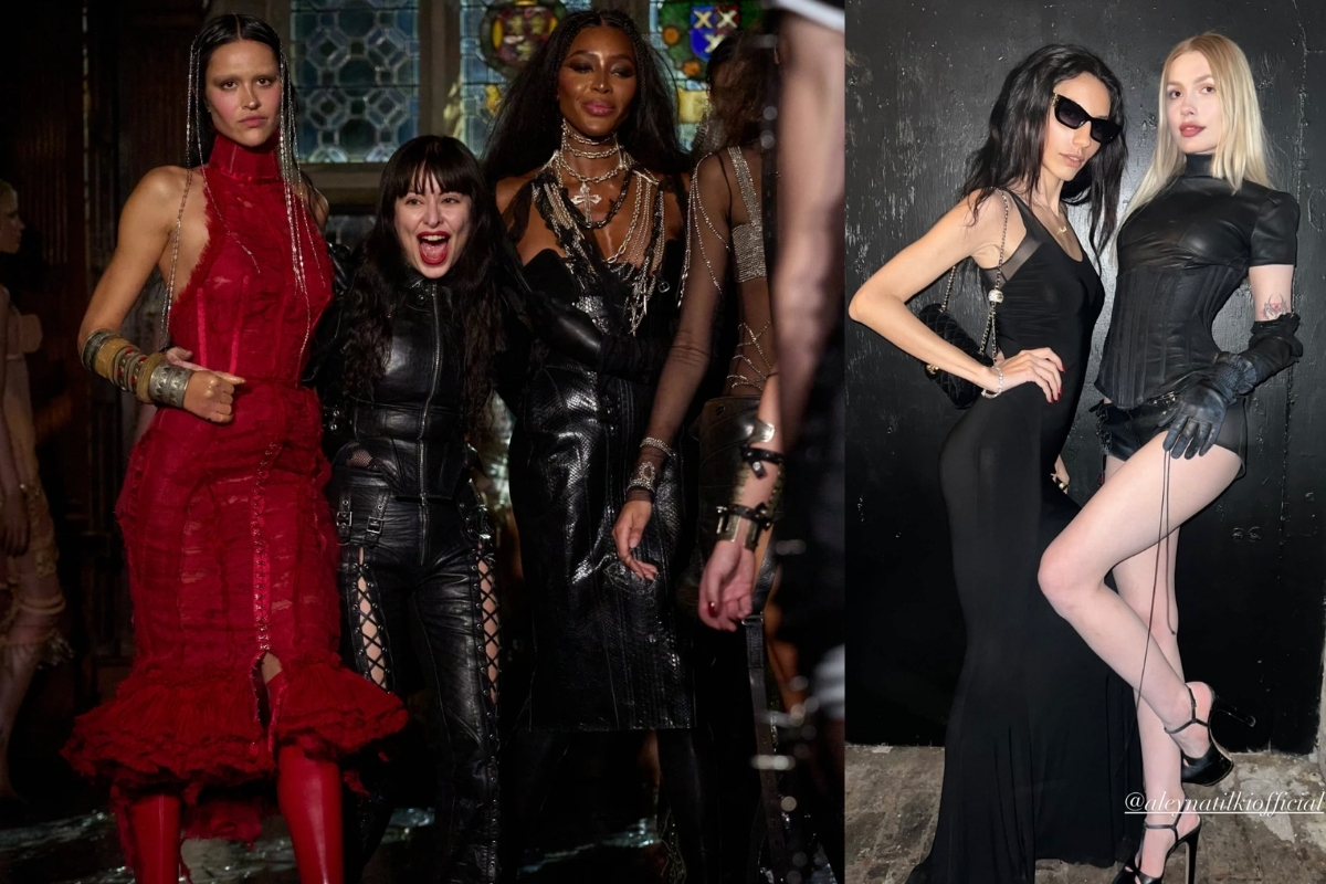 Dilara Fındıkoğlu Londra'da ünlü modeller Naomi Campbell ve Amelia Gray ile boy gösterdi