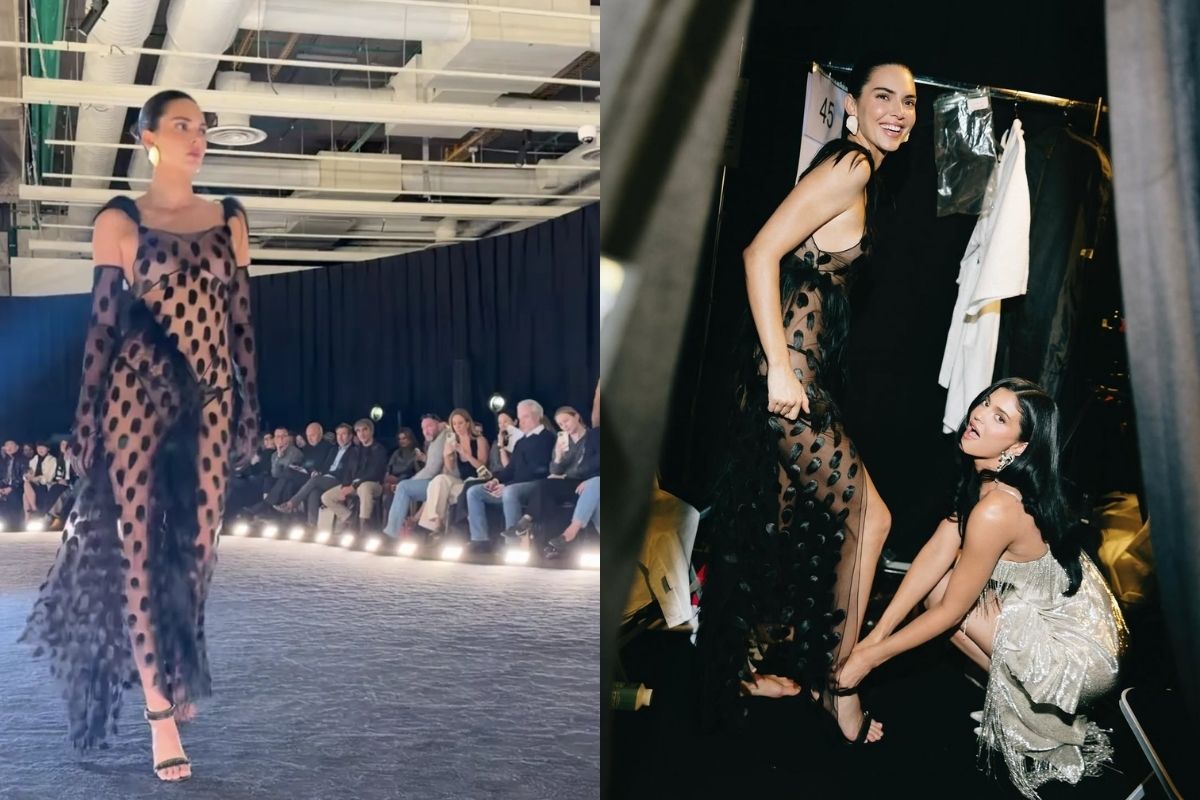 Kendall Jenner, Schiaparelli'nin podyumunda yürüdü