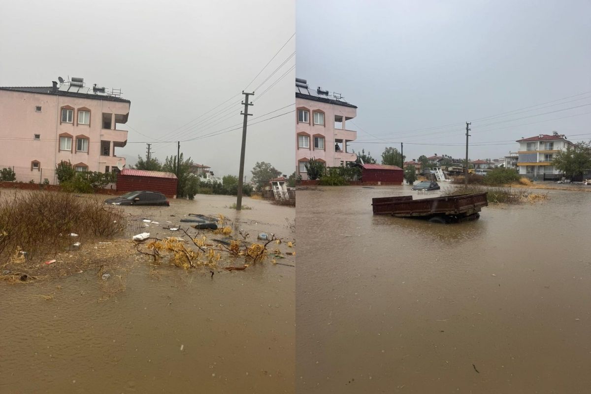 Muğla’da sabah saatlerinde başlayan sağanak yağış ve fırtına hayatı olumsuz etkiledi