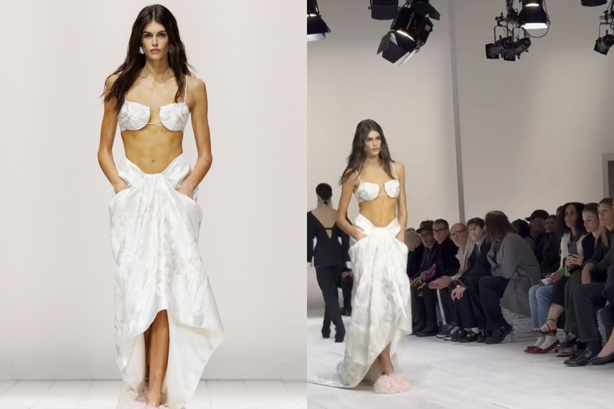 Kaia Gerber, Sarah Burton'ın Givenchy şovundaki ilk ilham perisi oldu