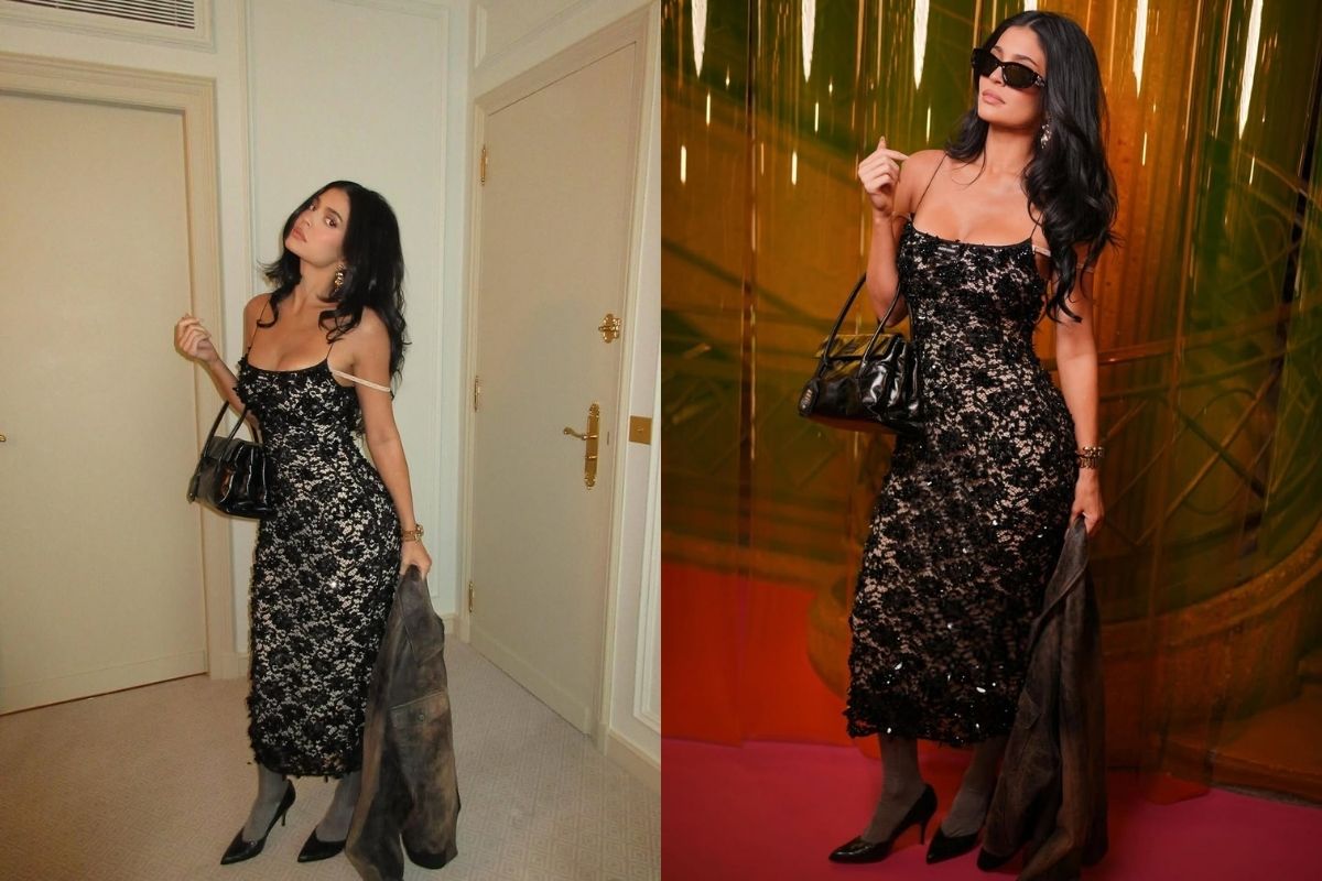 Kylie Jenner, Paris Moda Haftası'nın sekizinci gününde hayranlarını selamladı