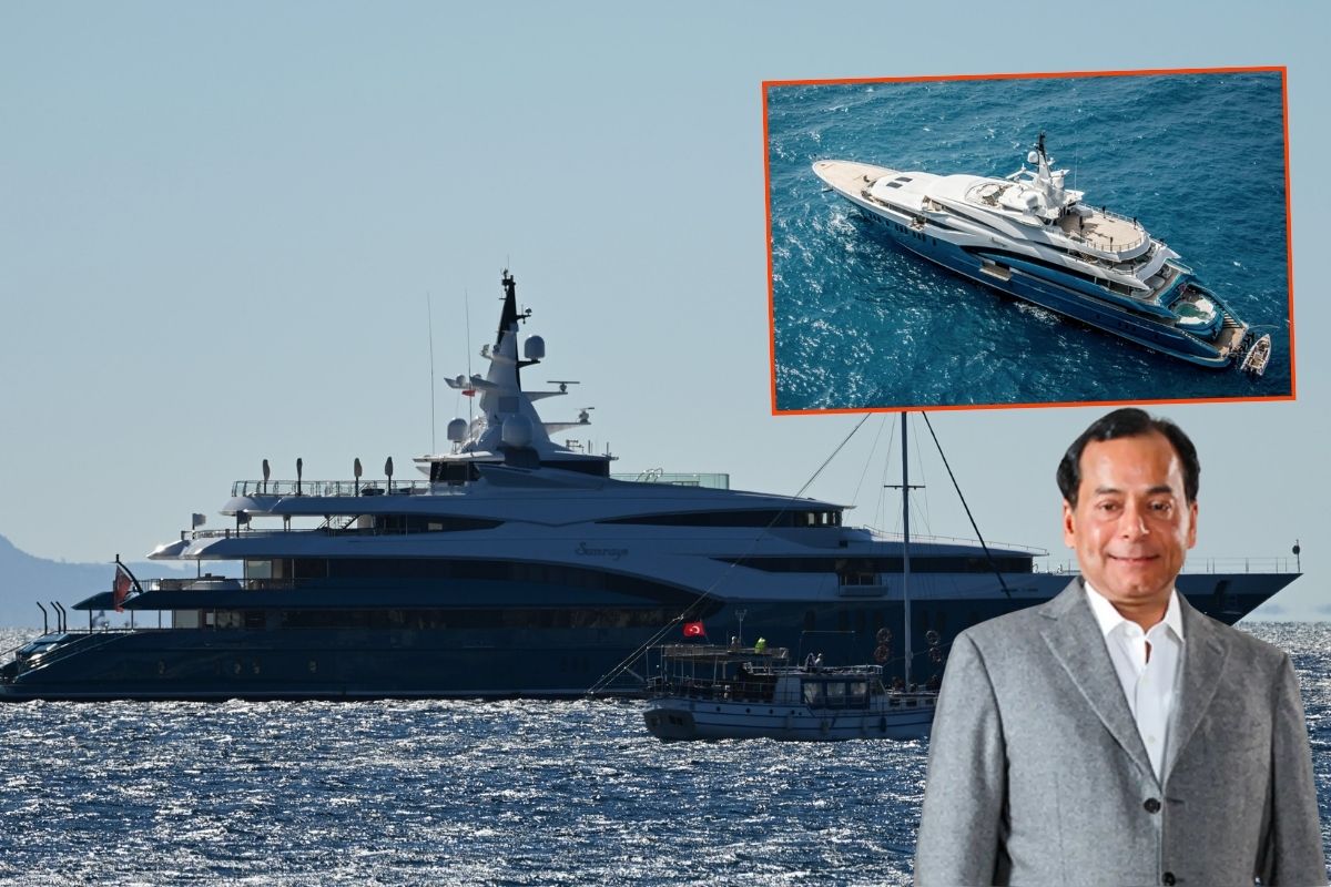 Hintli milyarder Ravi Ruia'nın sahip olduğu mega yat Sunrays, Bodrum açıklarına demirledi