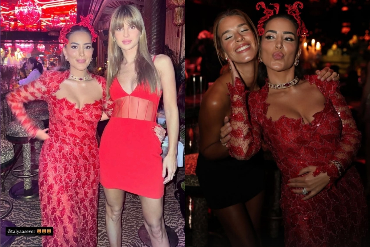 Nazlı Sabancı'nın Talya Sever'in kınasında 'kırmızı' şıklığı