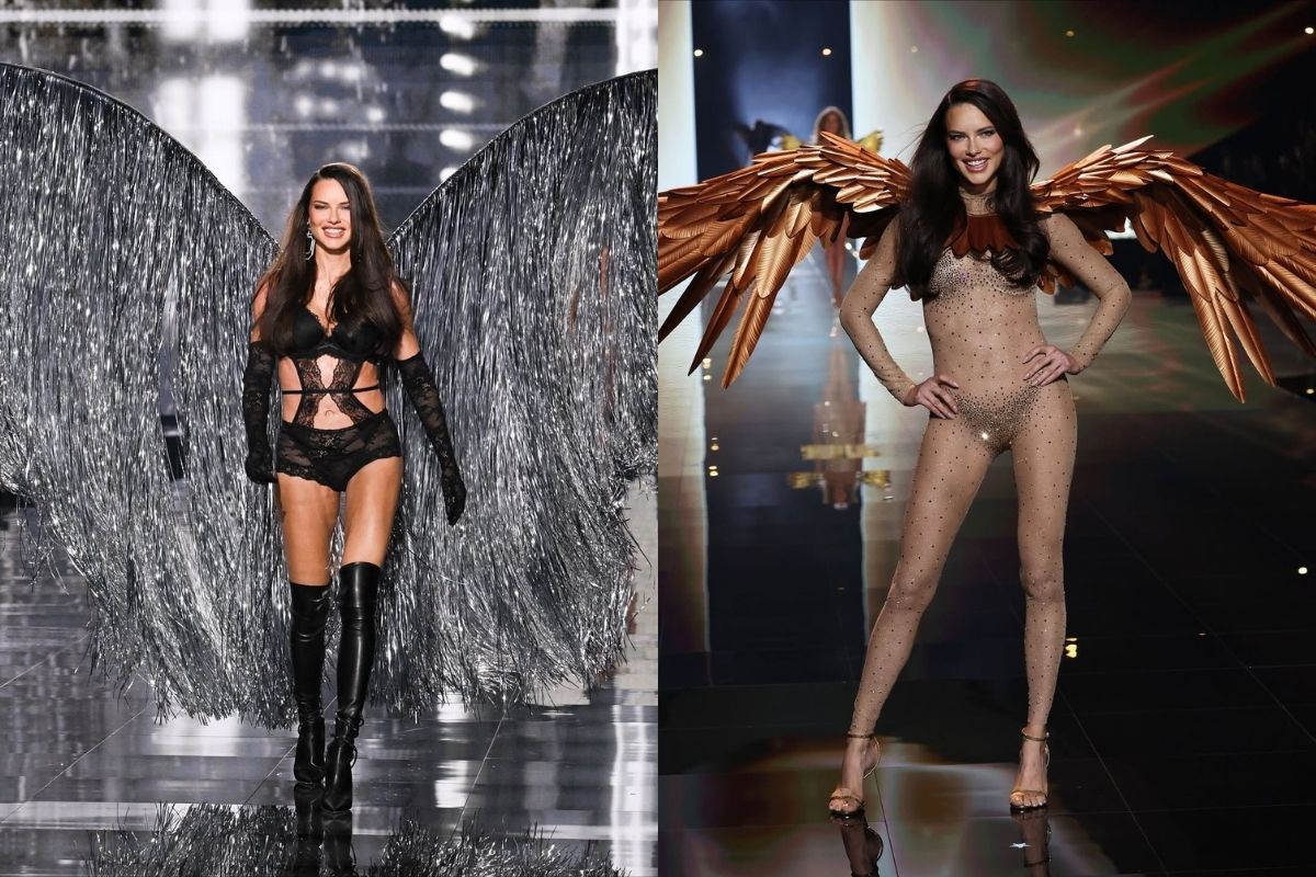 Adriana Lima iki çift kanadıyla podyuma geri döndü