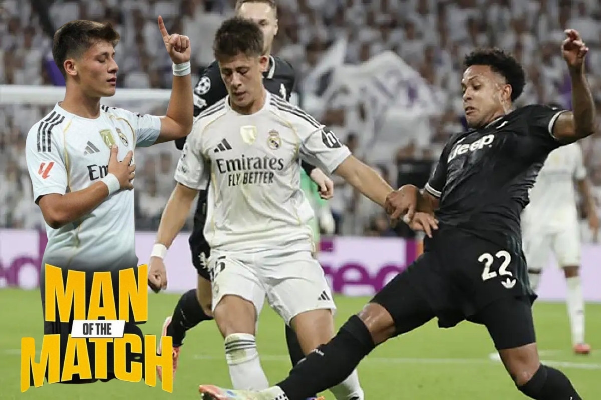 Arda Güler, Real Madrid-Juventus maçında üstün performansıyla maçın adamı seçildi