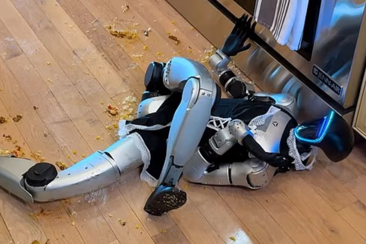 Yemek yapmaya çalışan robot ortalığı birbirine kattı; 80 bin dolarlık 'Şef' tavayı fırlatıp yere kapaklandı