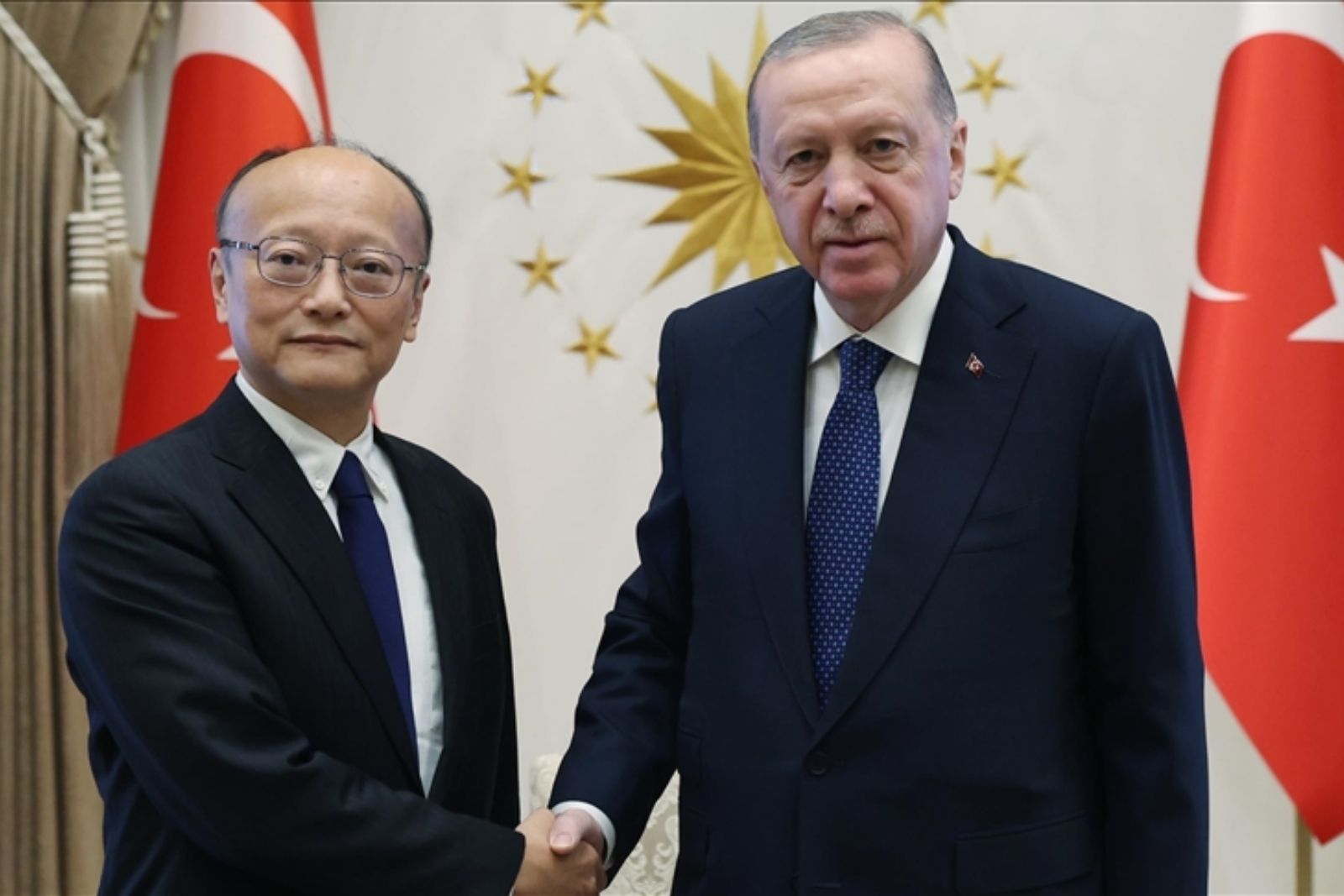 Cumhurbaşkanı Recep Tayyip Erdoğan, Asya Kalkınma Bankası Başkanı Masato Kanda'yı kabul etti