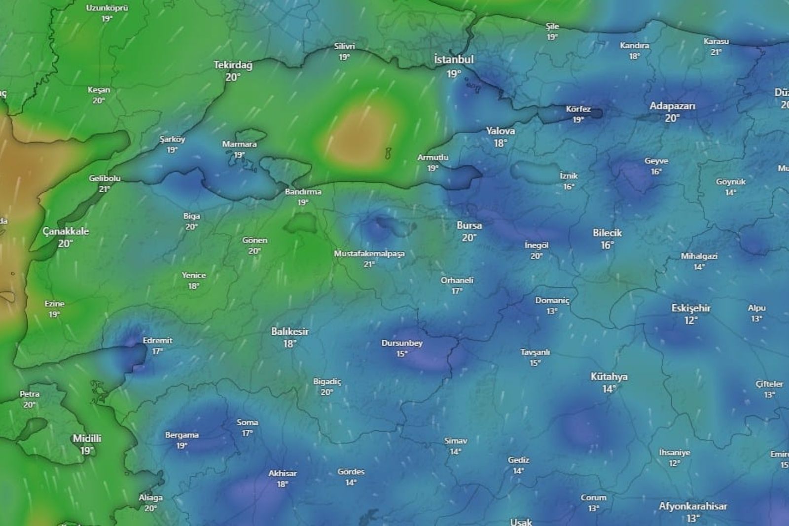 Marmara Bölgesi ve Ege Bölgesi için fırtına uyarısı