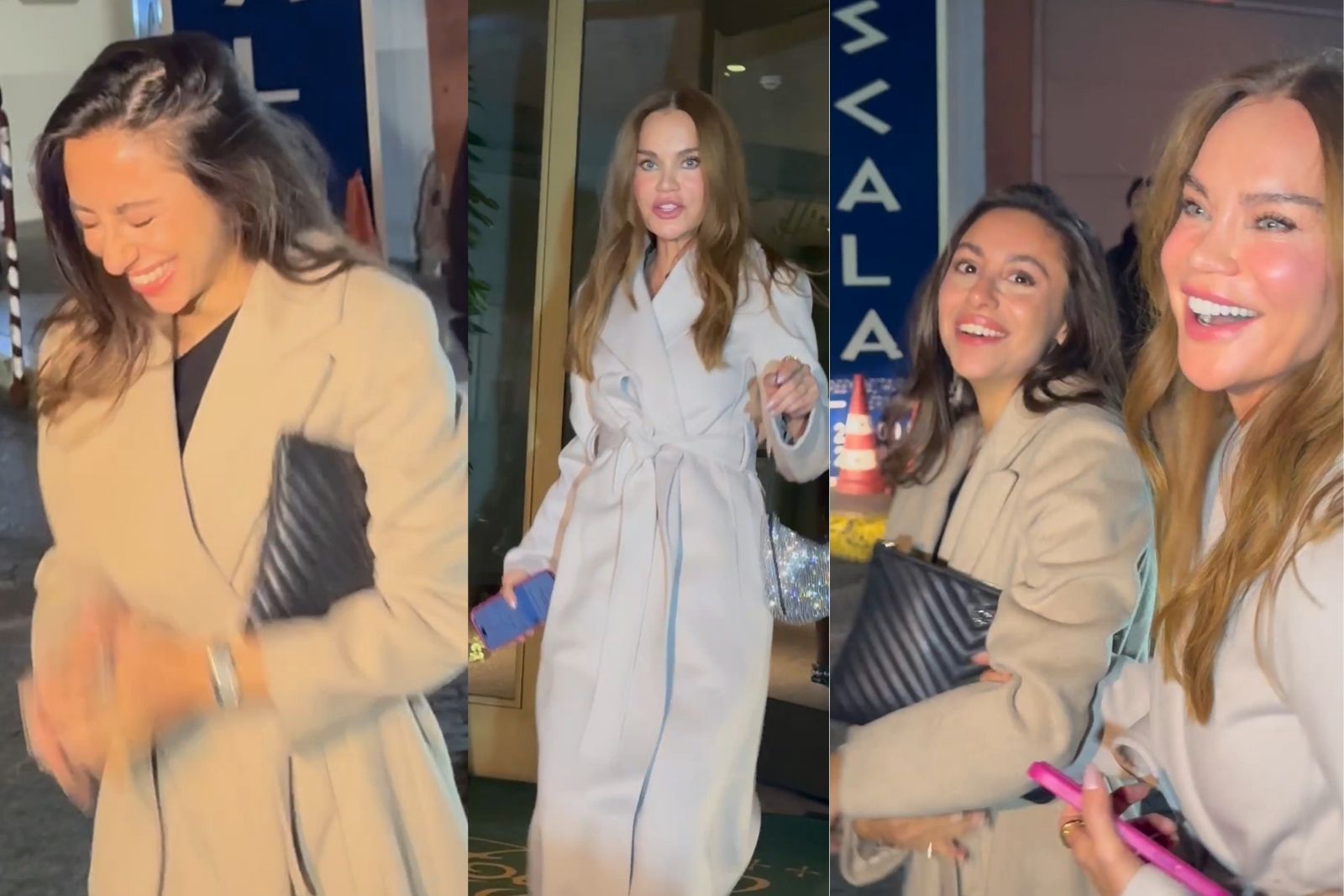 Ebru Şallı ve müstakbel gelini Laçin Terlemez Ortaköy'de