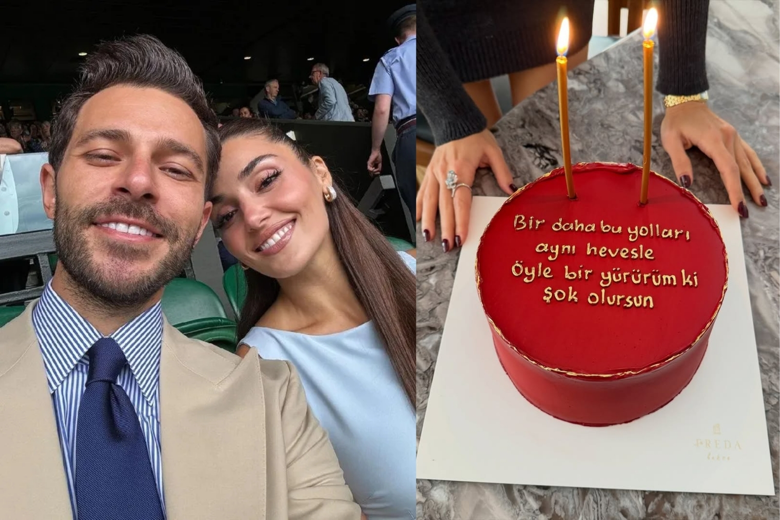 Oyuncu Hande Erçel’den eski sevgilisi Hakan Sabancı’ya göndermeli doğum günü pastası