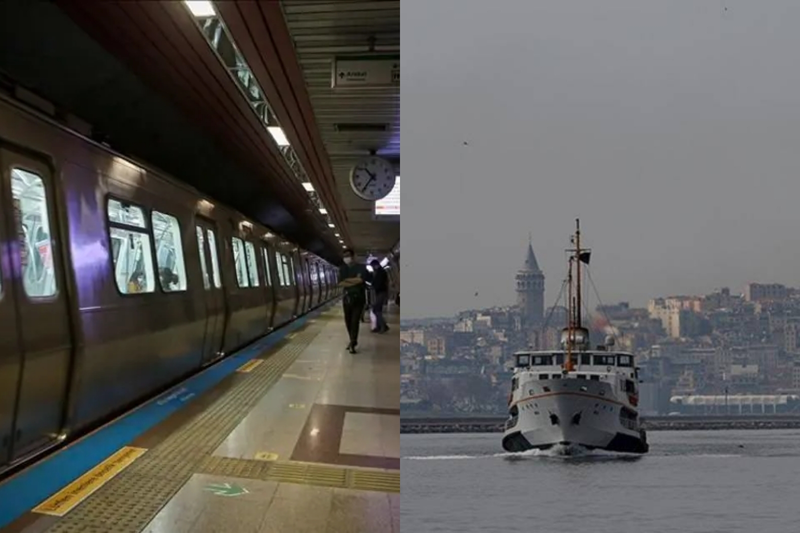 İstanbul'da hava muhalefeti nedeniyle vapurlara iptal, Taksim metrosu için uyarı