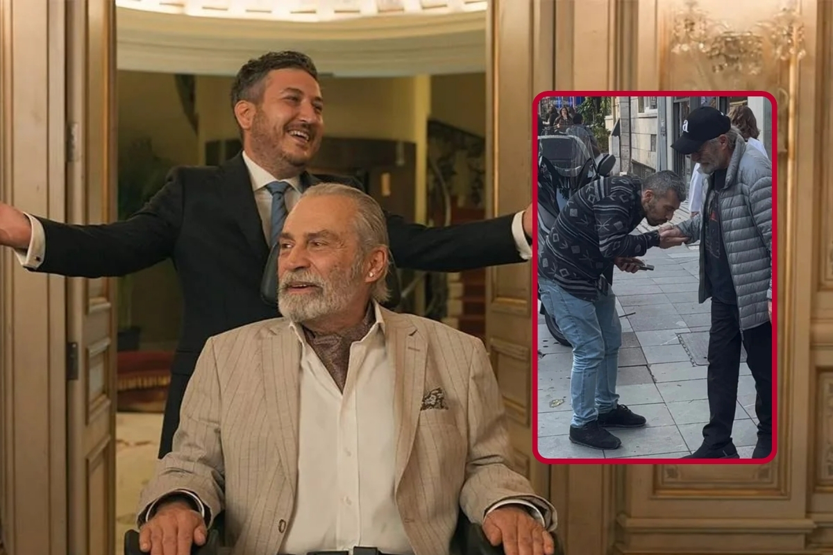 Haluk Bilginer Nişantaşı’nda hayranlarının yoğun ilgisiyle karşılaştı, elini öpmek isteyen hayrana nasihat verdi