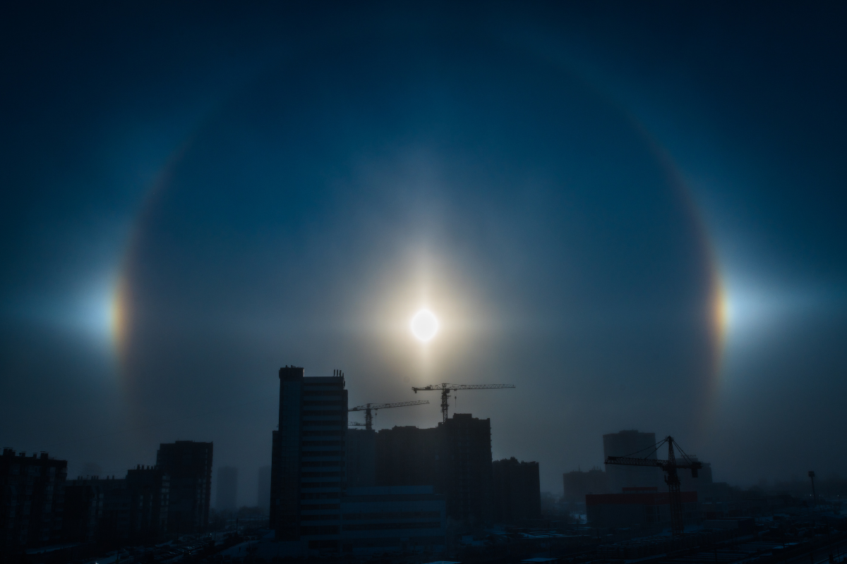 Sibirya’da eksi 30 derecede nadir görülen 'halo' olayı izlendi