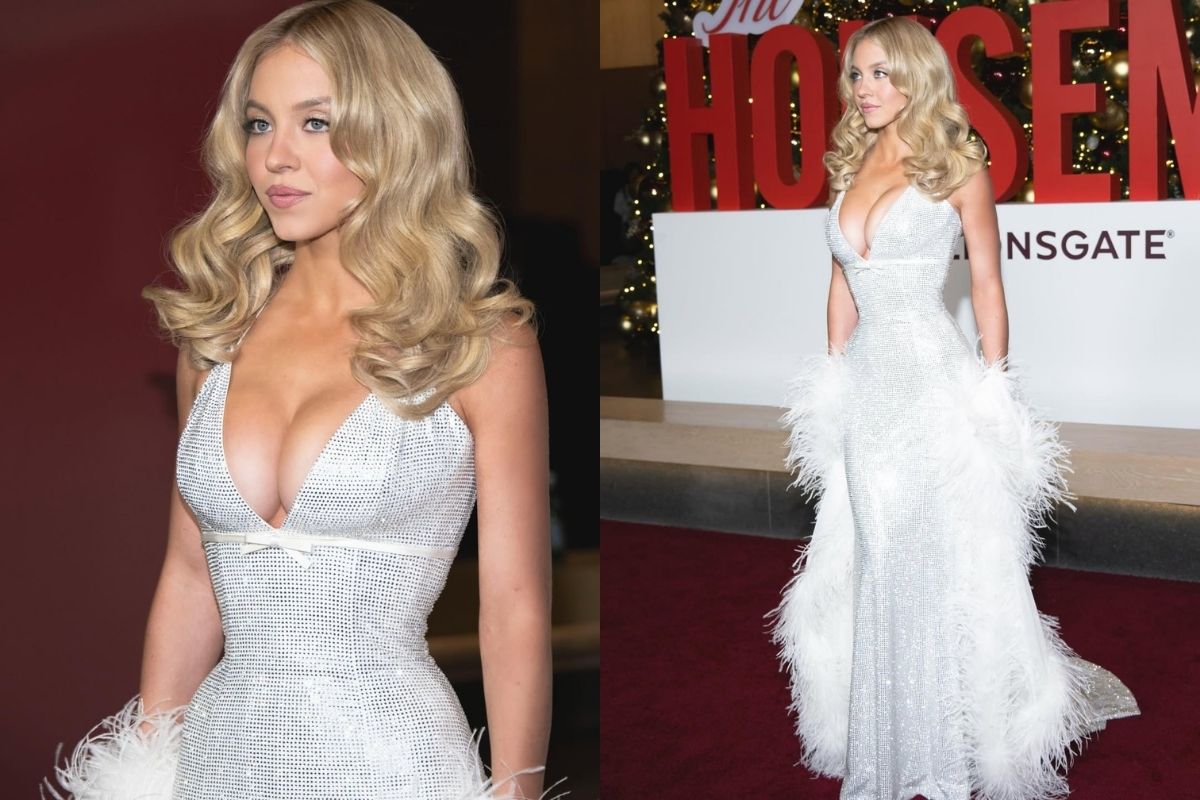 Sidney Sweeney, The Housemaid galasına beyaz elbisesi ile katıldı