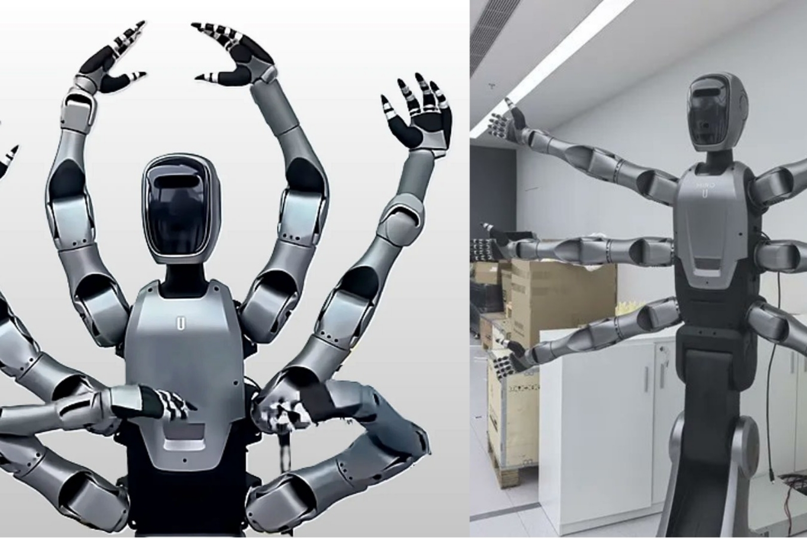 Dünyanın ilk altı kollu tekerlekli insansı robotu Miro U iş buldu