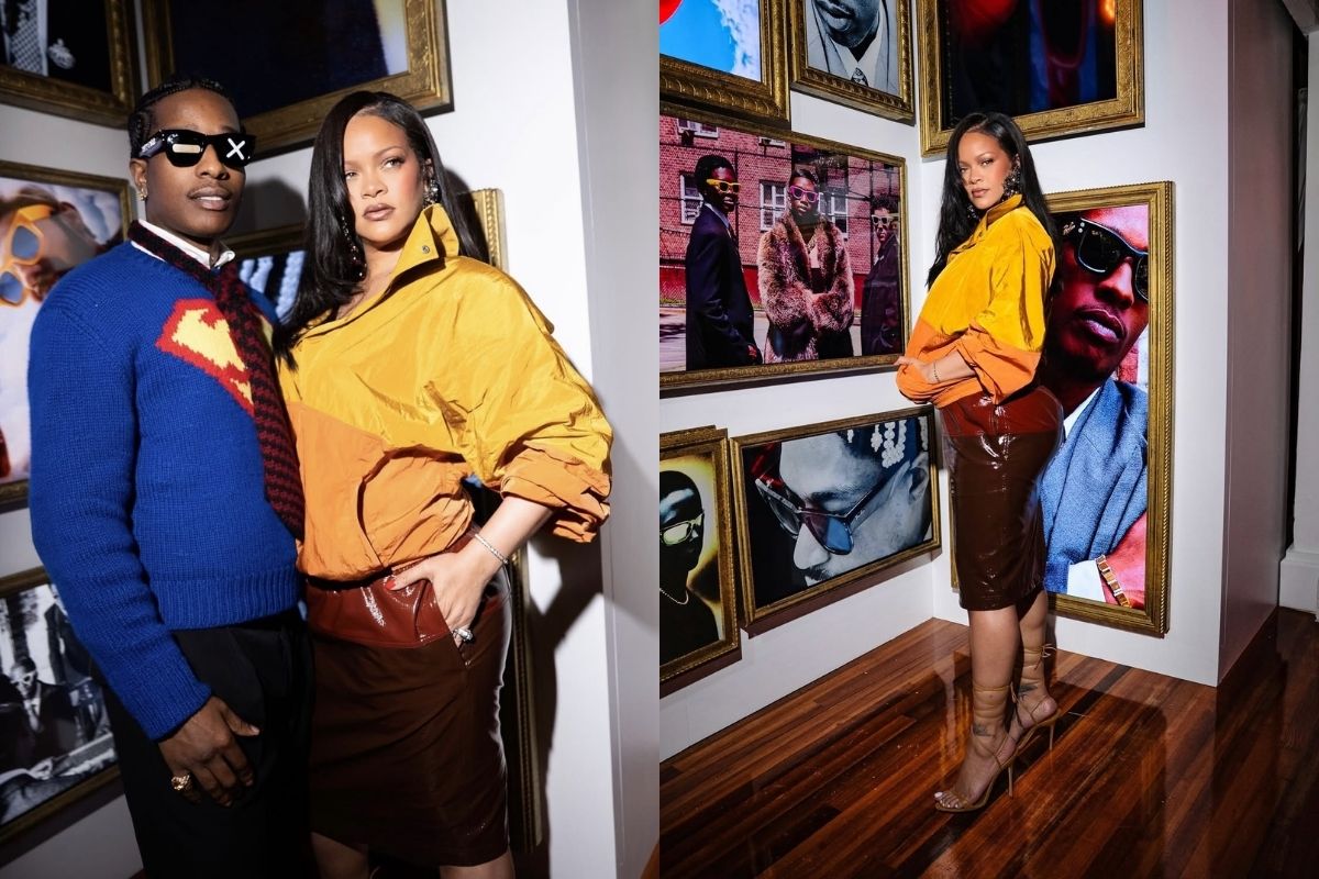 Rihanna ve A$AP Rocky, Art Basel'de podyumdan yeni çıkmış gibiydiler