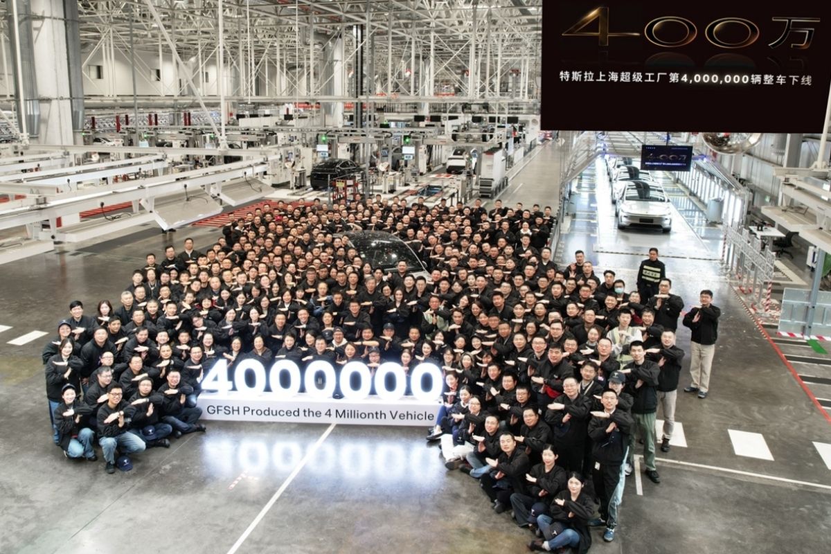 Tesla'nın Şanghay'daki fabrikasında 4 milyonuncu araç üretildi
