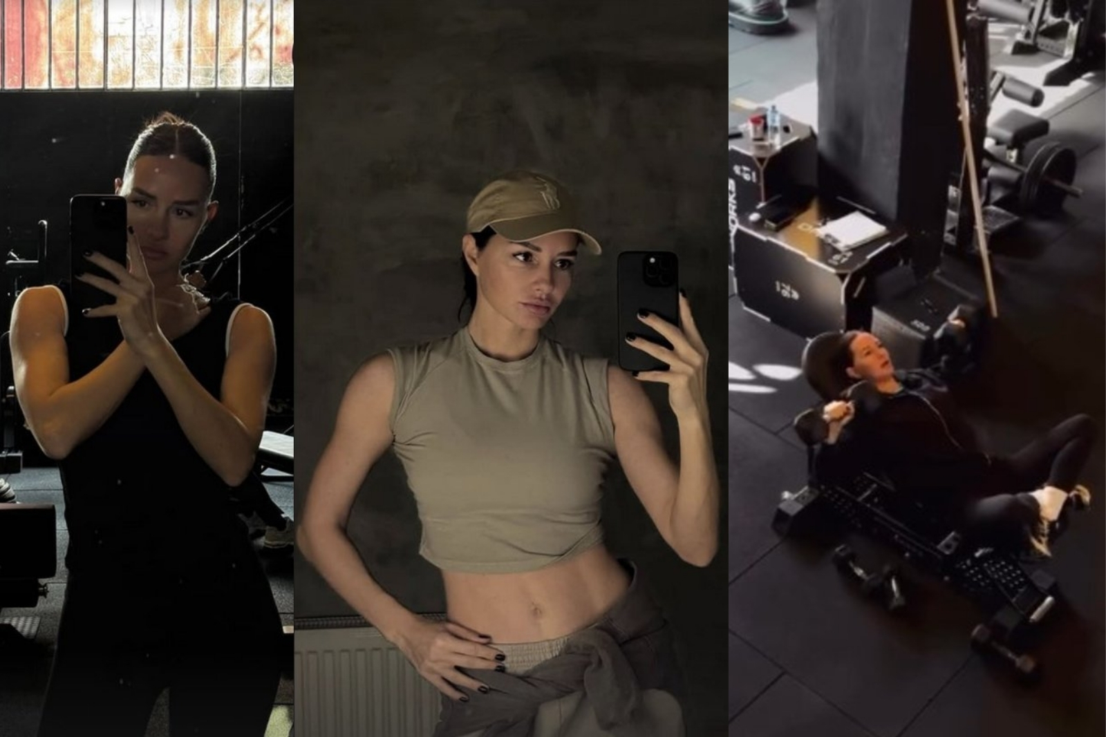 Yasemin Ergene spor rutini paylaştı, ayna karşısında kaslarını sergiledi