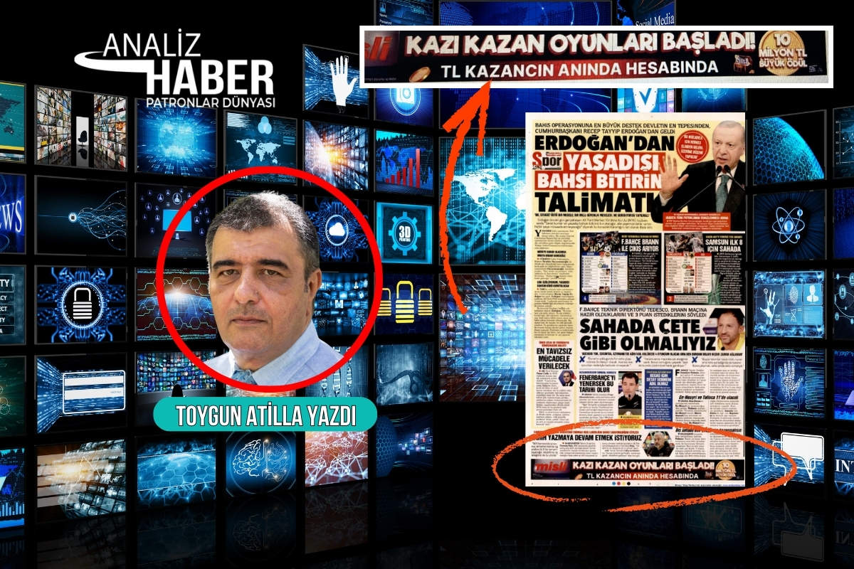 Bir gazete sayfasındaki iki Türkiye fotoğrafı, yasa dışı bahis ve hızlı kazanç kültürünün çelişkisi