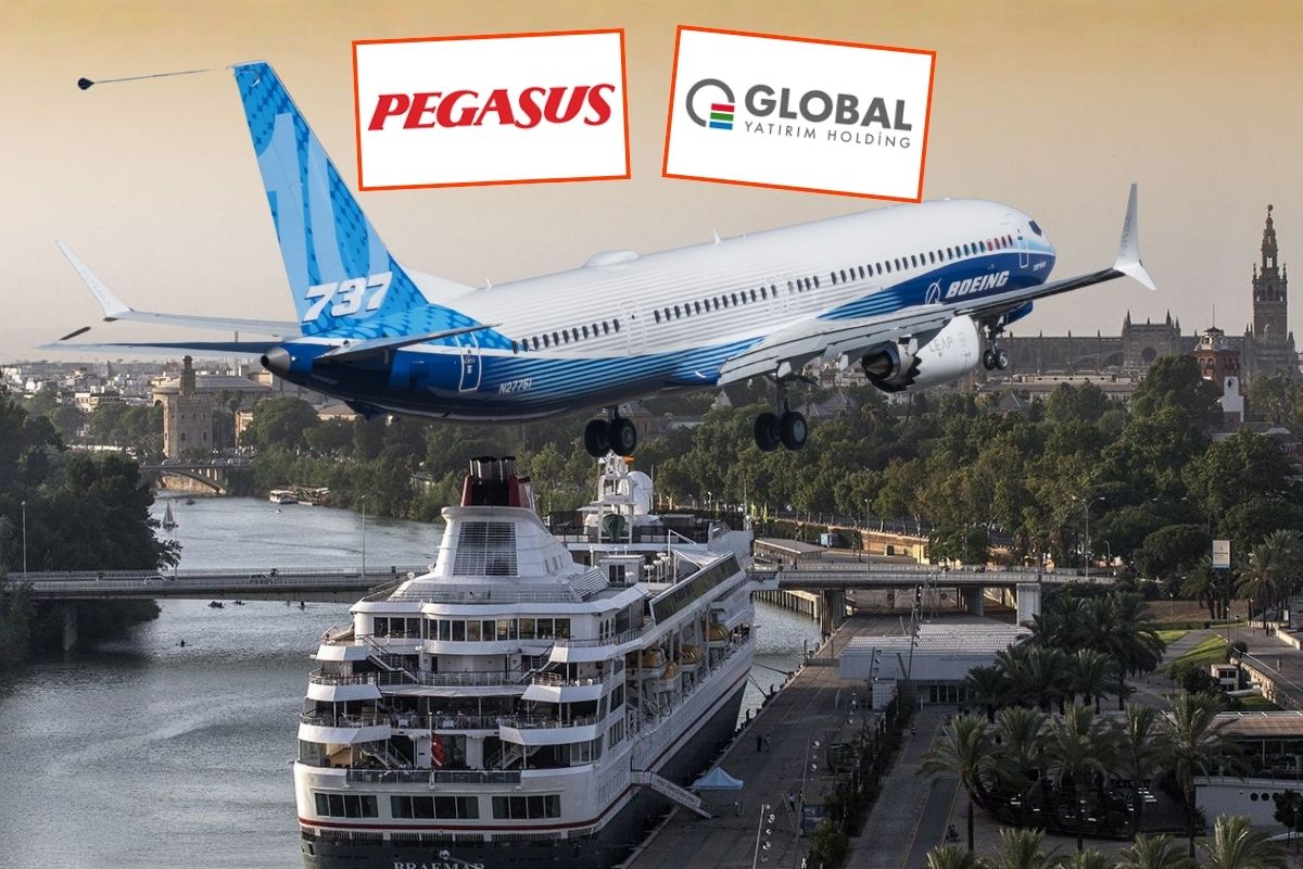 Pegasus 300 uçak motoru için CFM International ile anlaşma imzaladı, Global Yatırım Holding de Sevilla Kruvaziyer Limanı için en iyi teklifi verdi