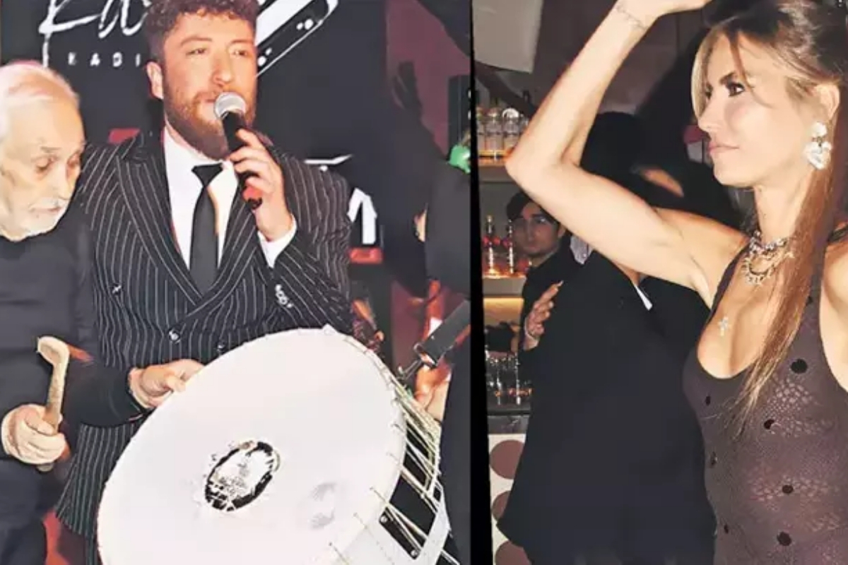 Müjdat Gezen davulun başına geçti, Çağla Şıkel halay başı oldu