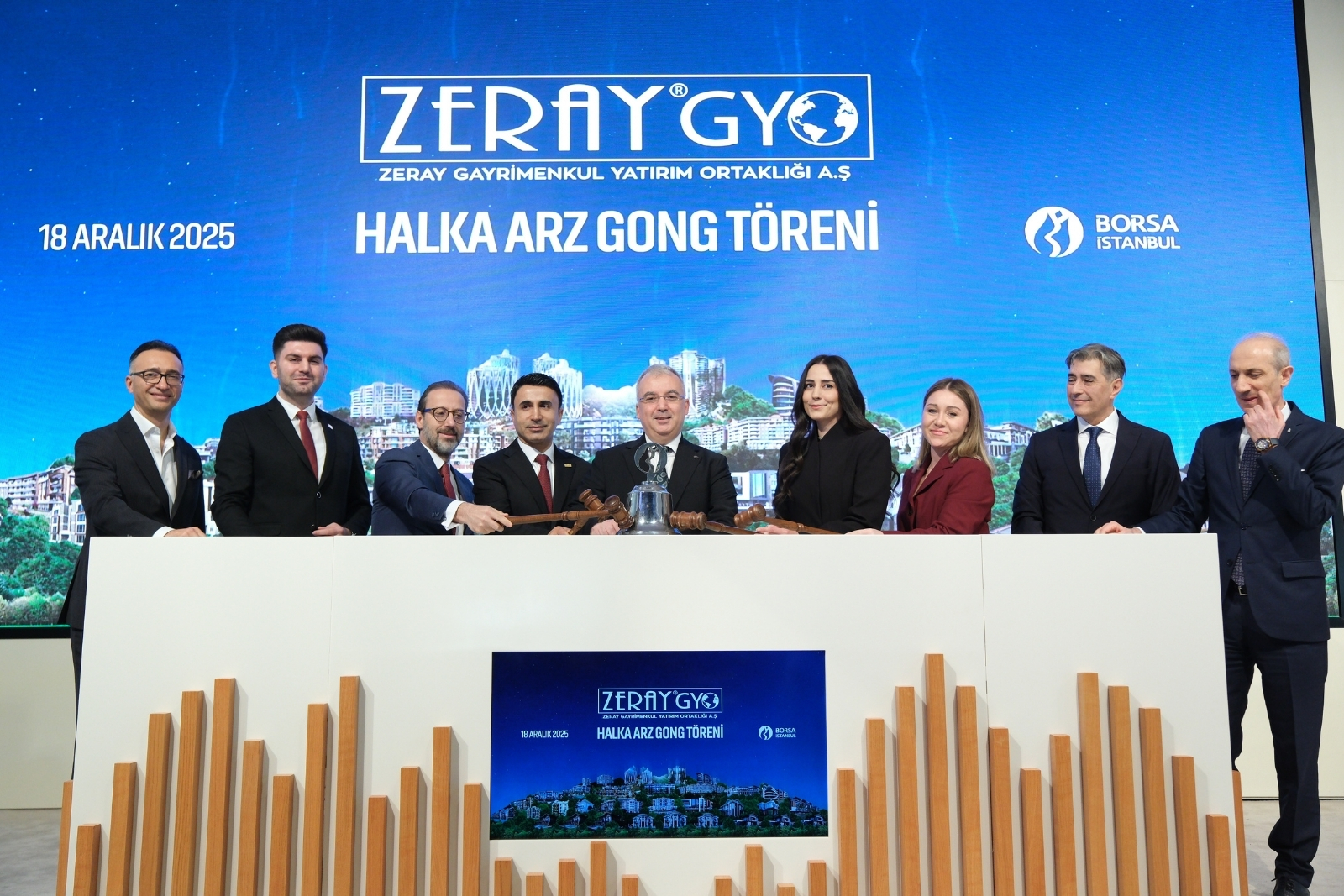 Borsa İstanbul'da gong bu kez talep toplama sürecini tamamlayan Zeray GYO AŞ için çaldı