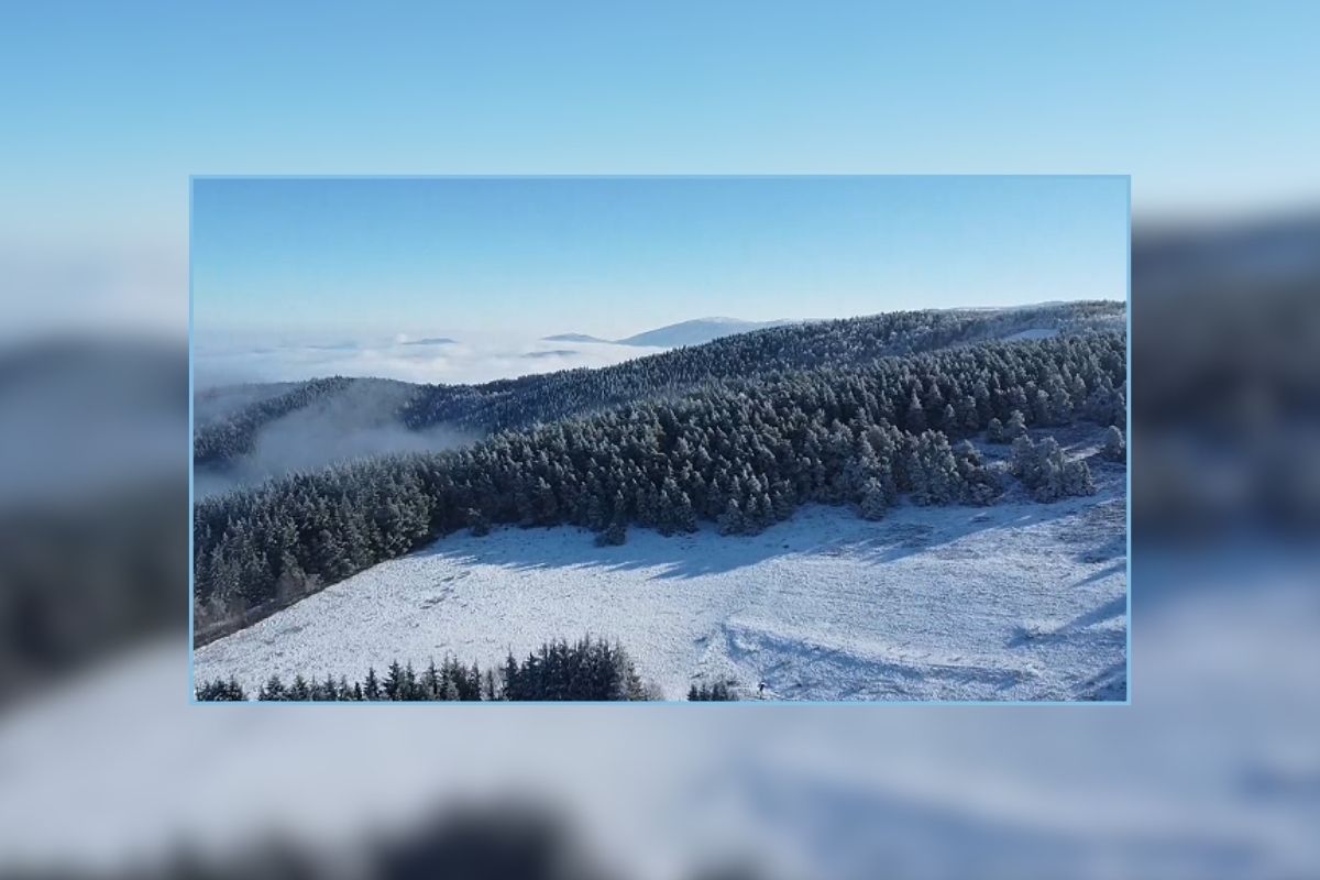 Fransa'da etkileyici kış manzarası