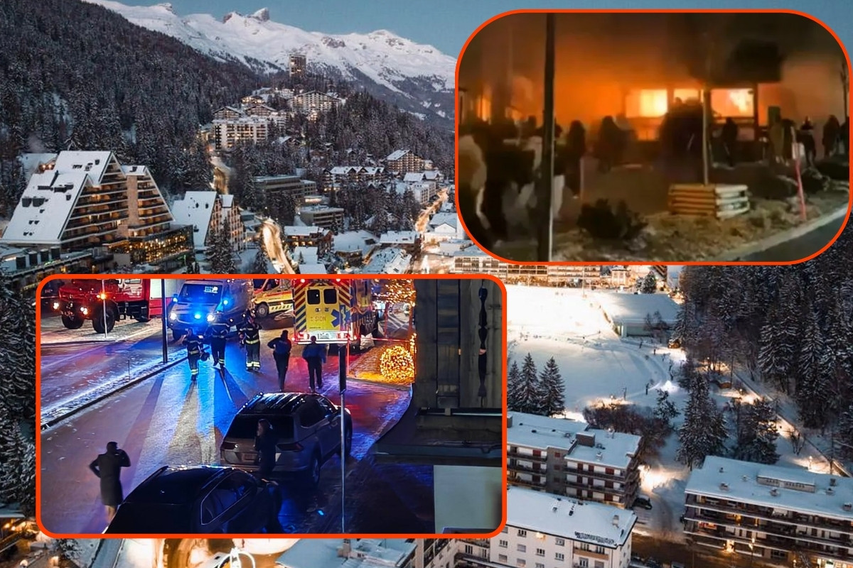 İsviçre’nin Crans-Montana kayak merkezinde yılbaşı gecesi barda patlama sonrası yangın çıktı