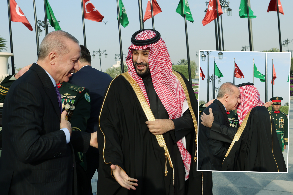 Cumhurbaşkanı Erdoğan, Suudi Arabistan'ın başkenti Riyad'da Prens Selman ile bir araya geldi