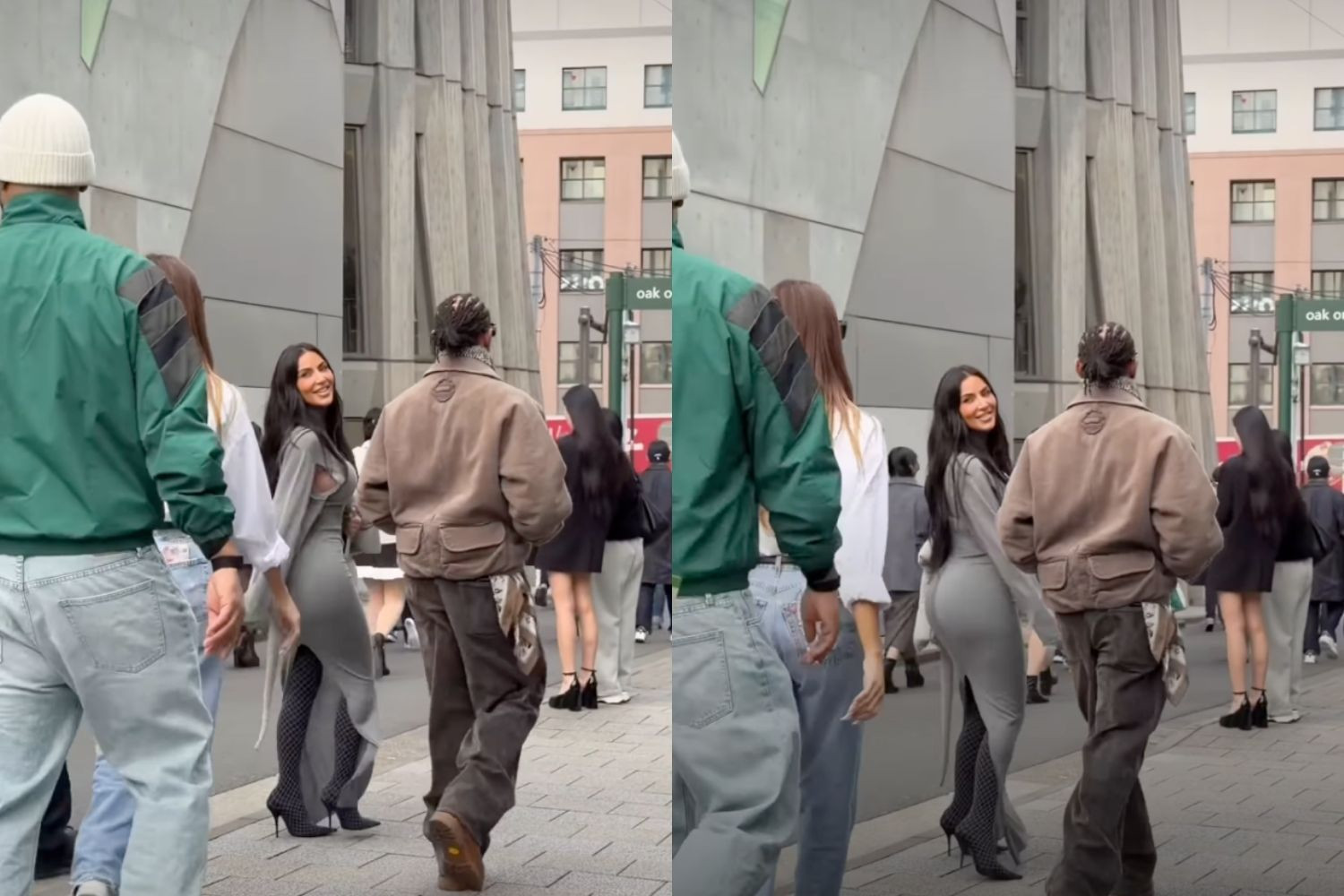 Kim Kardashian, Tokyo'da Lewis Hamilton ile kol kola yürürken hayranlarına gülümsedi