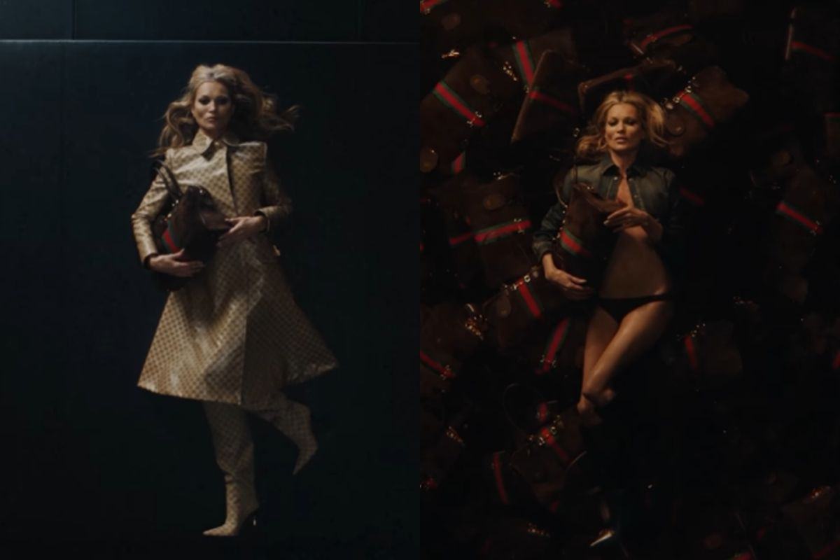 Kate Moss, Gucci için kamera karşısında