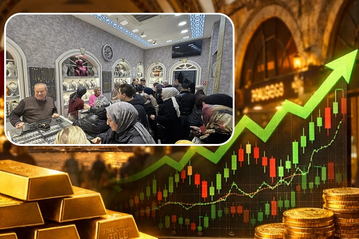 Rekor seviyeden gerileyen altın fiyatları sonrası vatandaş kuyruğa girdi, kuyumcularda yoğunluk oluştu
