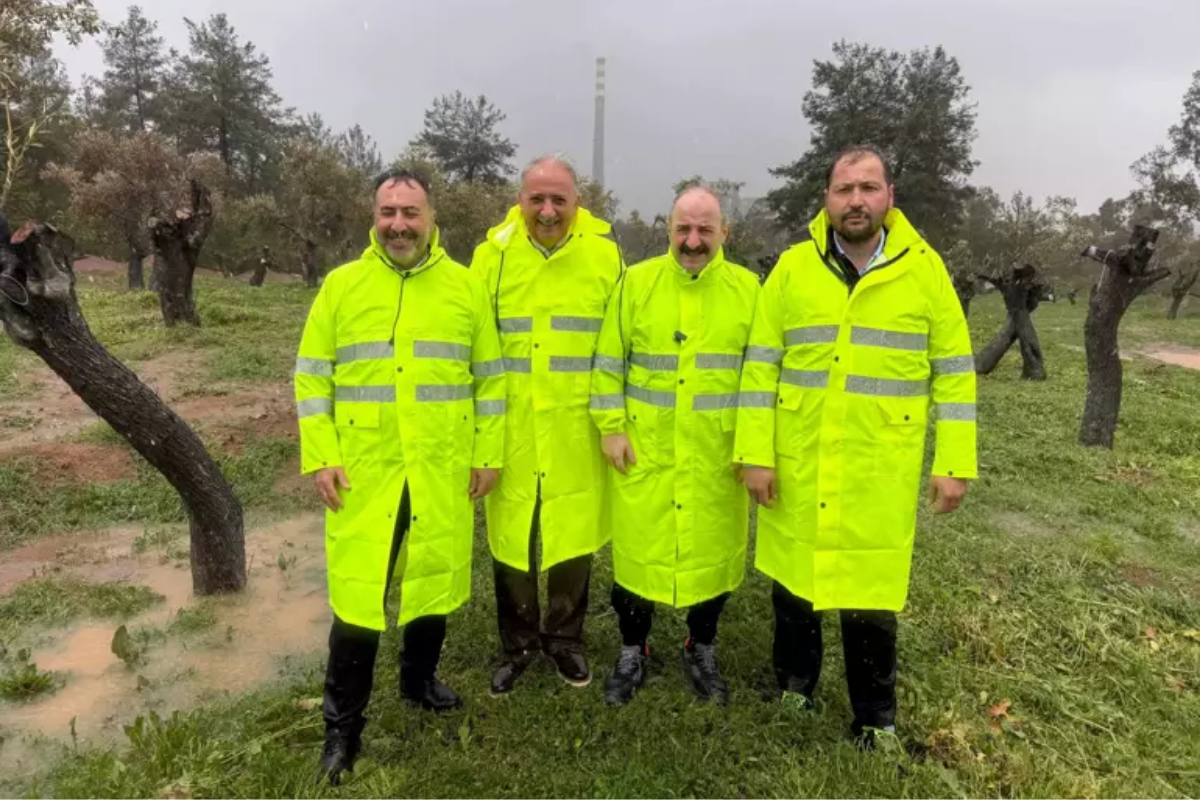 TBMM Sanayi Komisyonu Başkanı Varank, Yeniköy Kemerköy Termik Santrali sahasında incelemelerde bulundu