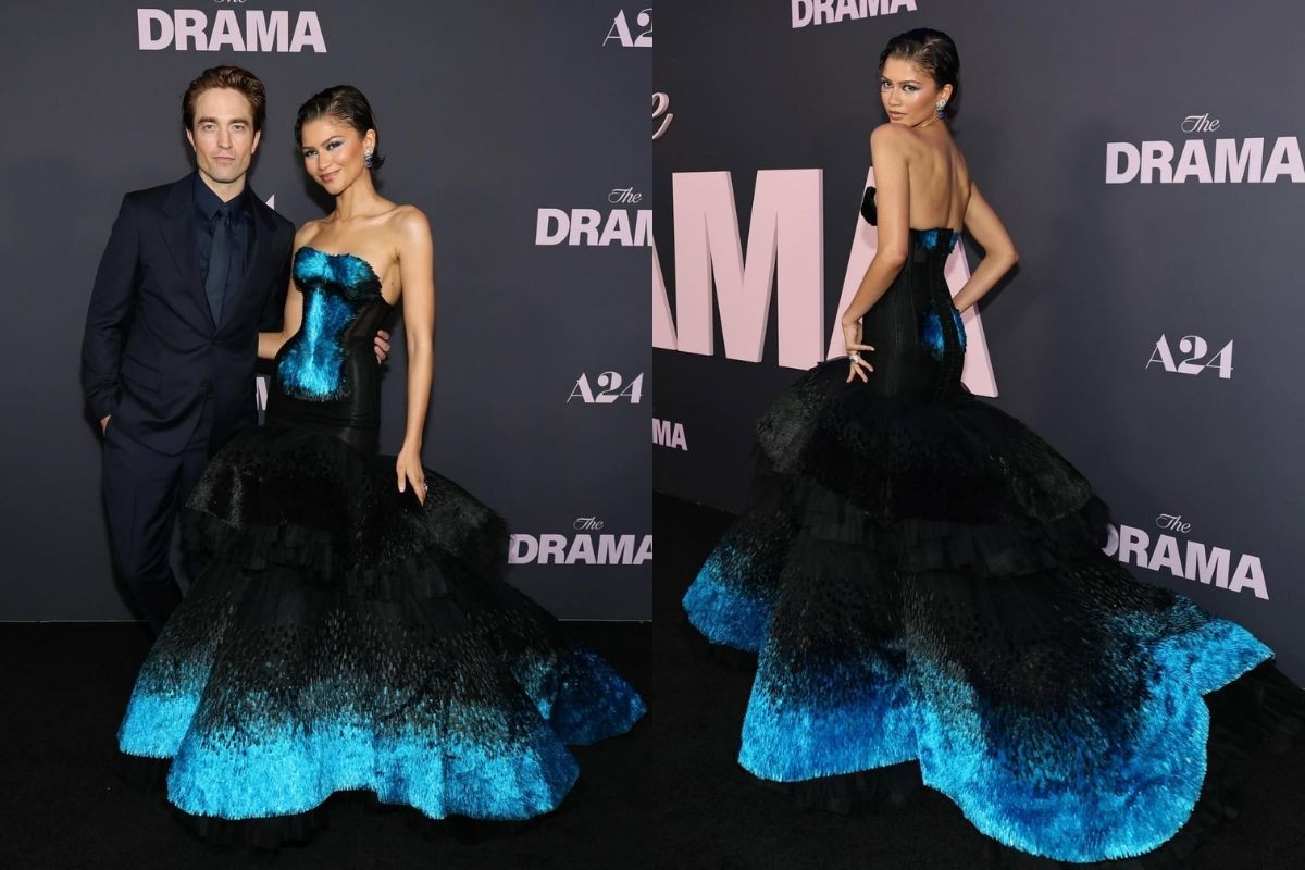 Zendaya, 8 bin saatlik işçilik ve 65 bin ipek tüy efekti Schiaparelli elbisesi ile galada