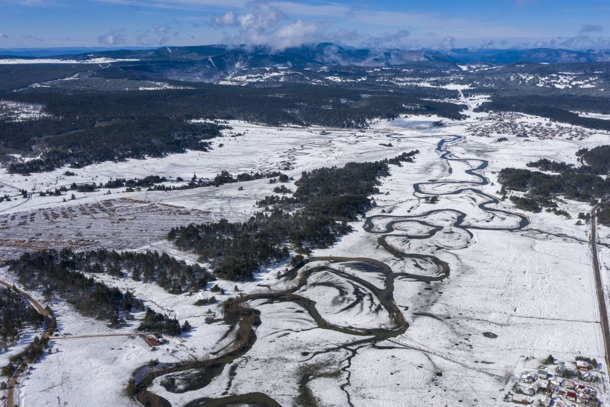 Bolu'dan nisan karı manzaraları