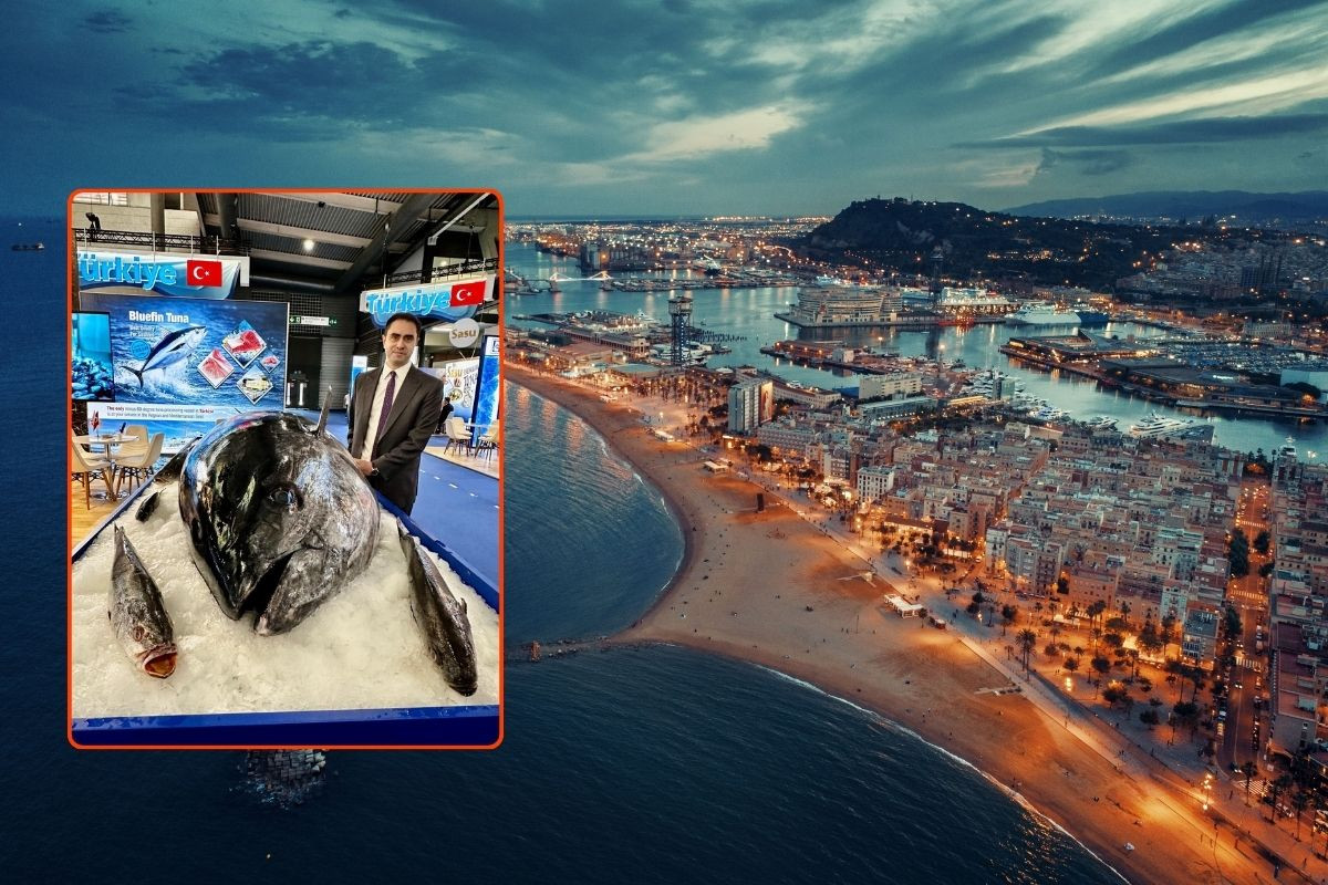 Dünyanın en büyük su ürünleri fuarında 300 kilogramlık orkinos Türkiye’nin reklamını yaptı