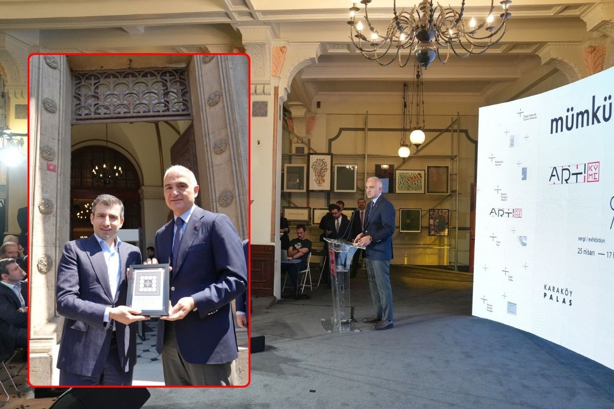 Bakan Ersoy 106 yıllık Karaköy Palas'ı kültür sanata kazandıran Selçuk Bayraktar’a teşekkür etti