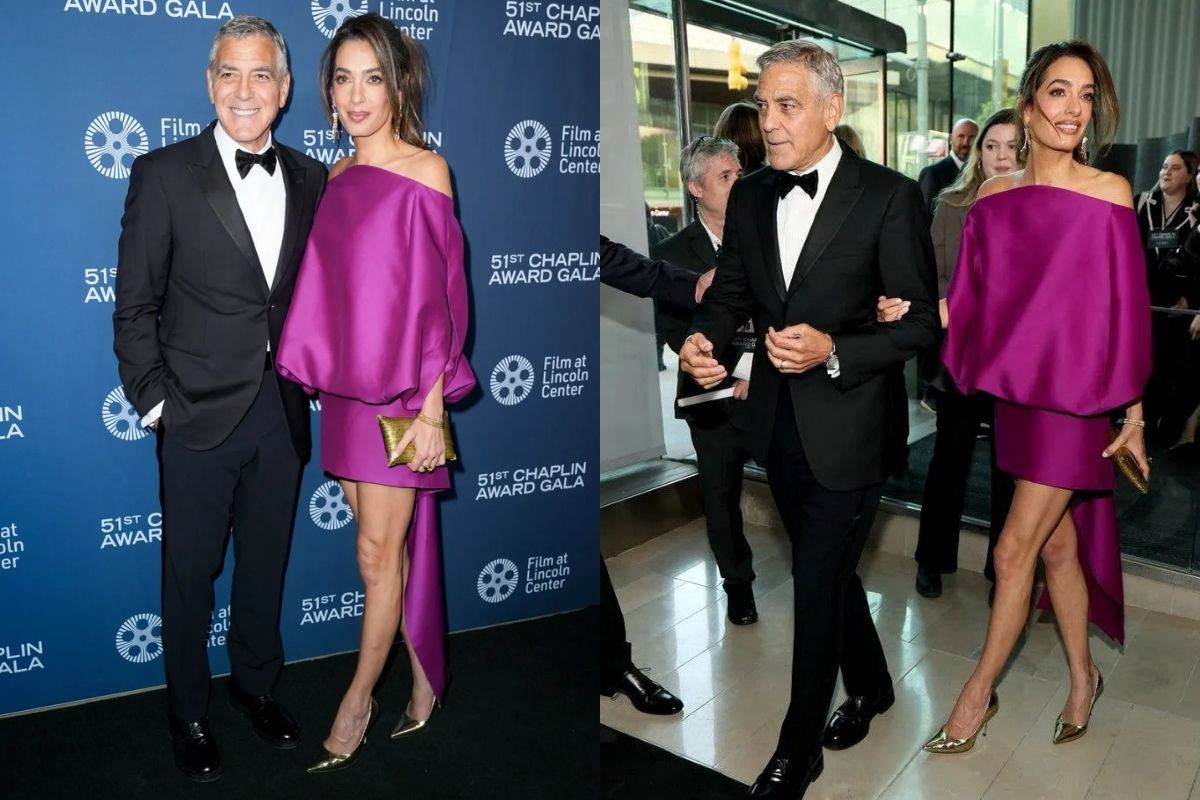 51'inci Chaplin ödülünü alan George Clooney'e eşi Amal eşlik etti