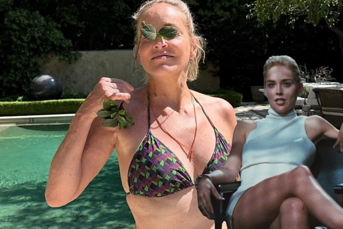 68 yaşındaki Sharon Stone havuz başındaki bikini pozu ile sosyal medyada büyük ilgi gördü