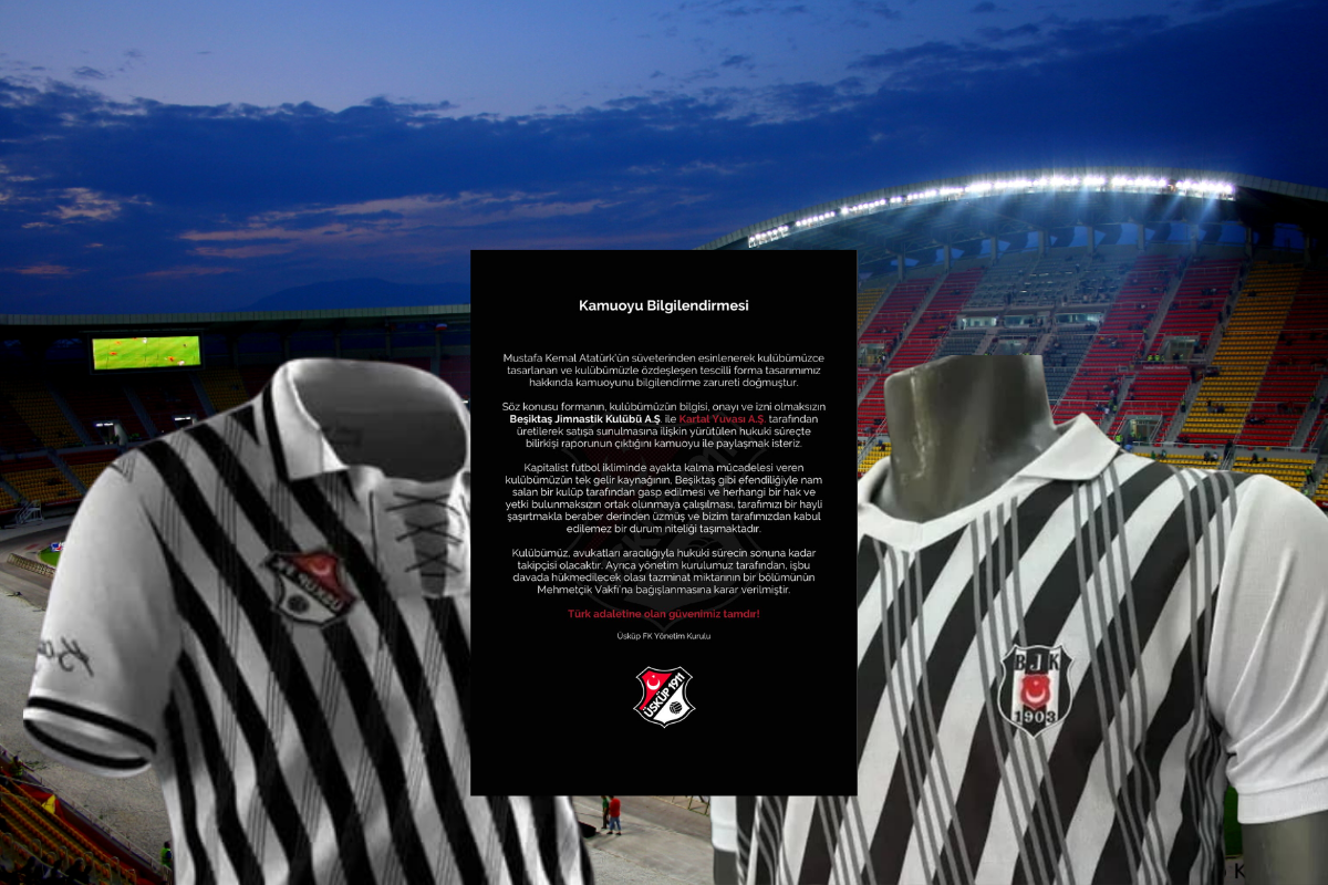 Kuzey Makedonya takımı Üsküp FK'dan Beşiktaş'a 'forma' salvosu
