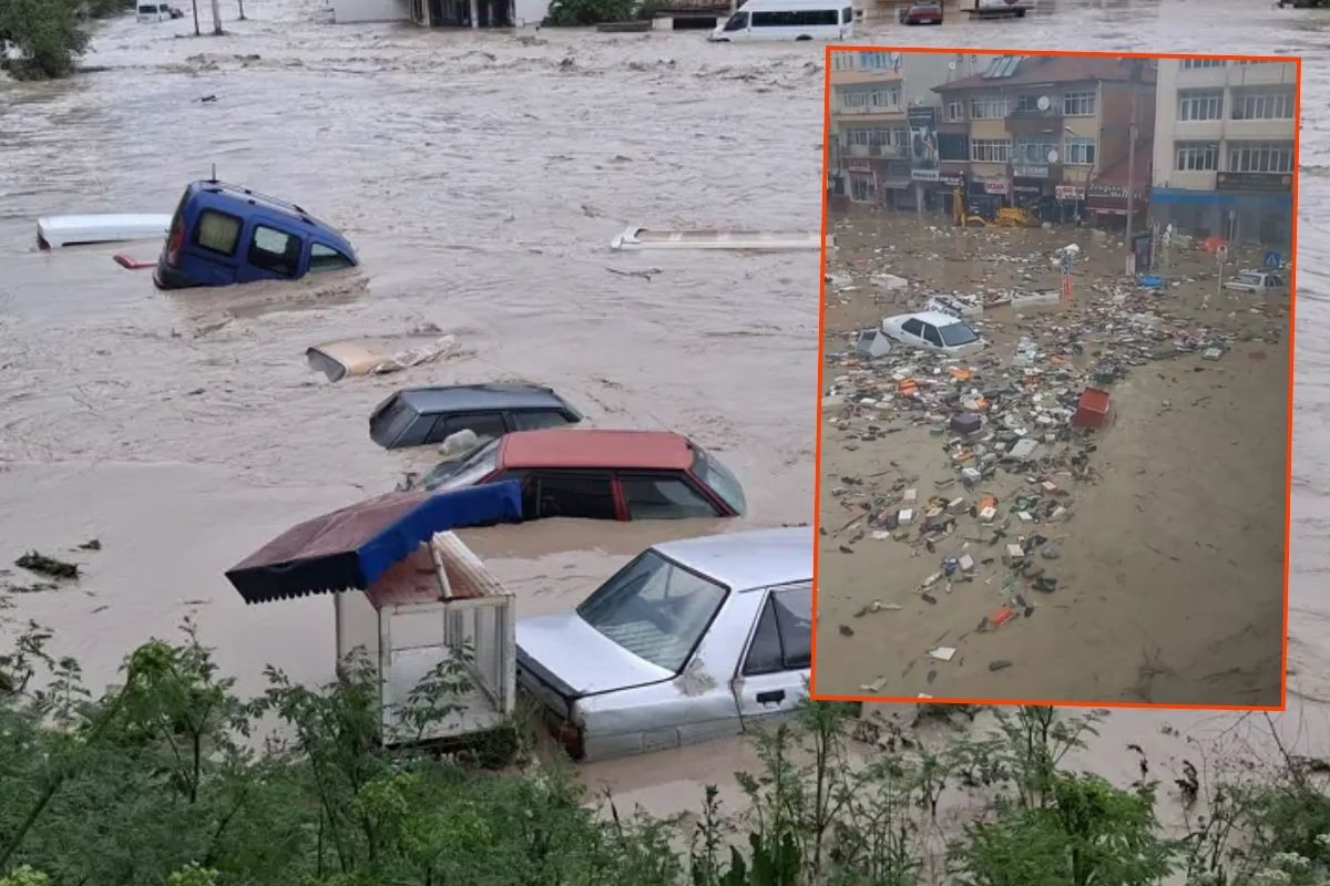 Samsun'da sağanak dereyi taşırdı, araçlar selde sürüklendi, evleri su bastı