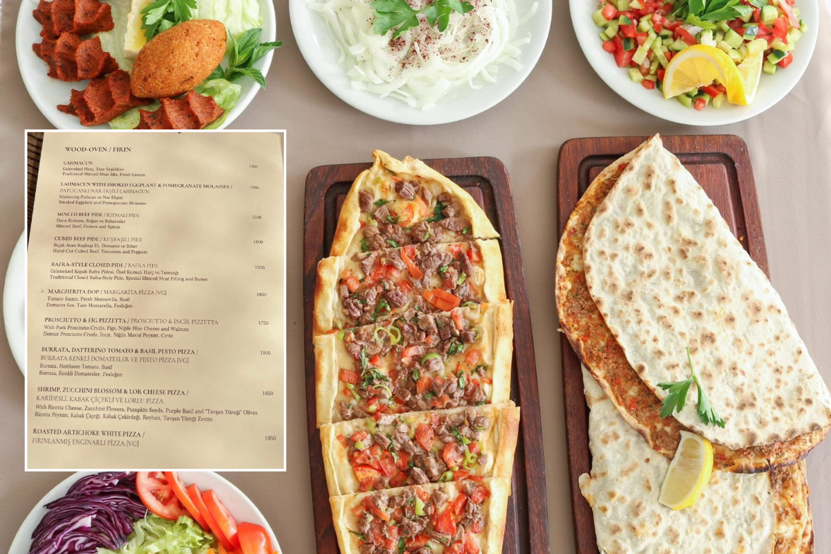 Muğla'nın Fethiye ilçesinde 1450 liraya lahmacun, 1800 TL'ye pizza satan restorana ceza yağdı