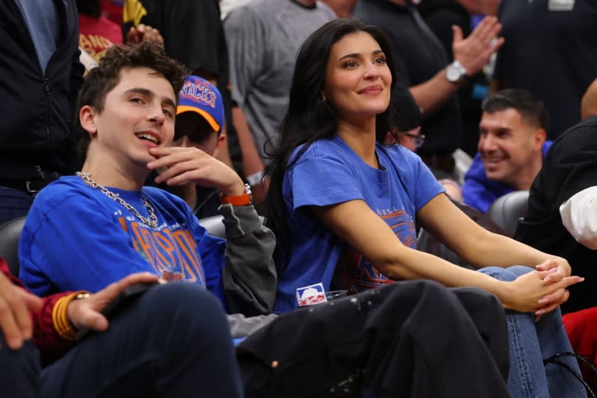 Timothée Chalamet ve Kylie Jenner, Knicks'in tarihi gecesinde