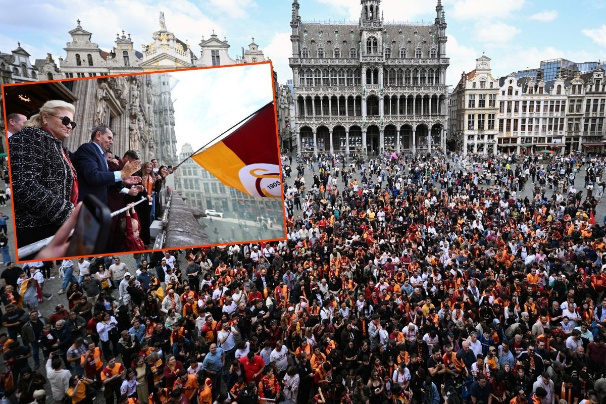 Galatasaray’ın 26. şampiyonluğu Brüksel’in tarihi merkezi Grand-Place'ta kutlandı