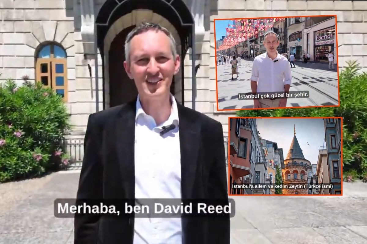 Birleşik Krallık'ın yeni İstanbul Başkonsolosu David Reed'den Türkçe videolu mesaj
