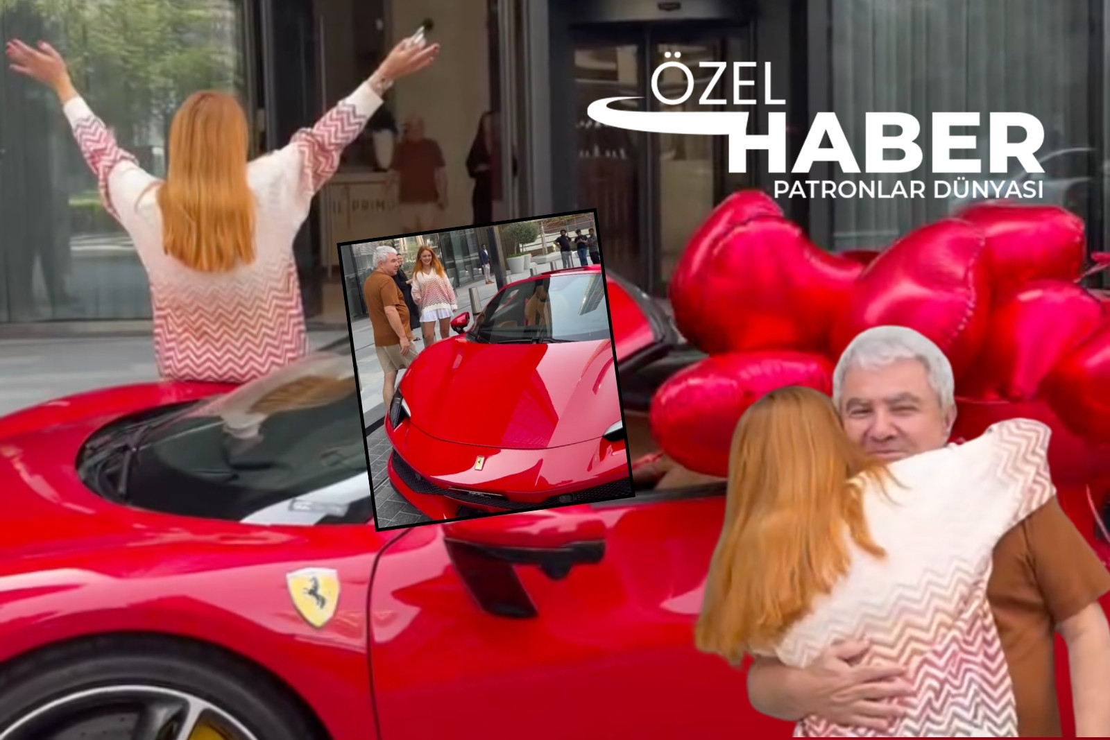İş kadını Dilhan Karadeniz’den babası İlhan Karadeniz’e ‘Babalar Günü’ için Ferrari sürprizi