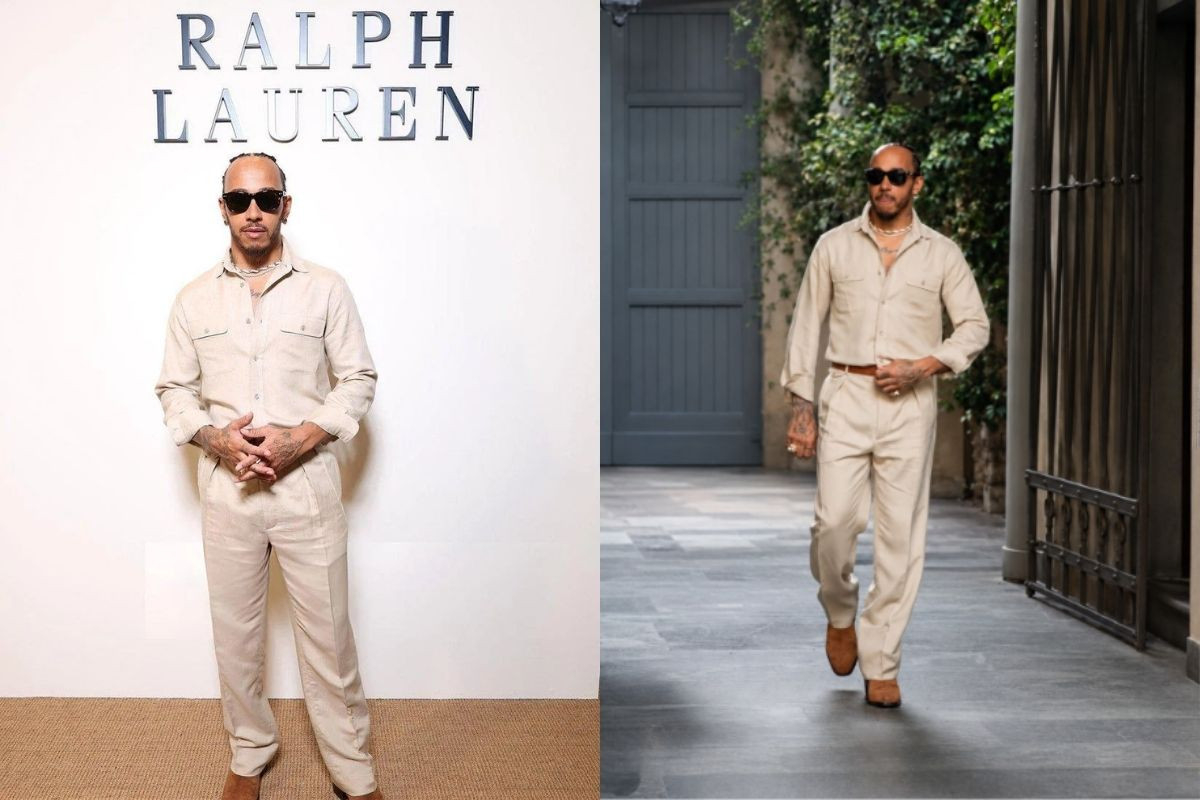 Lewis Hamilton, Milano'daki Ralph Lauren defilesinde