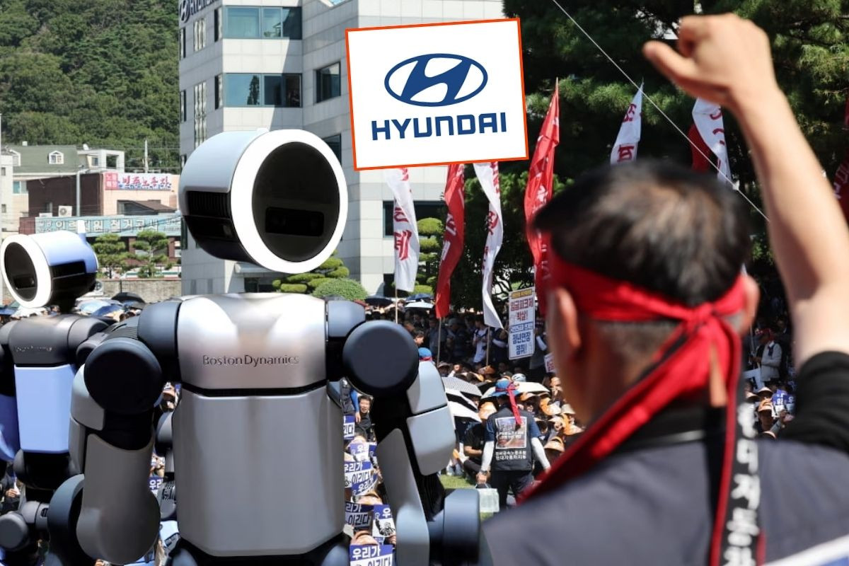 Güney Kore'de Hyundai işçileri, fabrikaya getirilen robotların işlerini ellerinden alacağı endişesiyle greve başladı